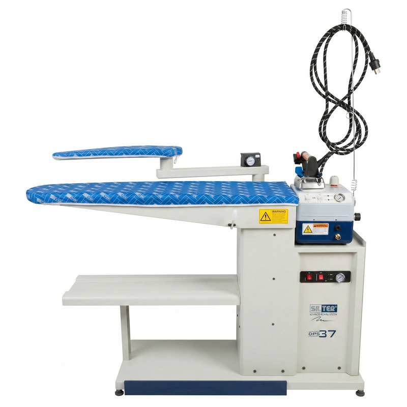 Silter Industrial Heated Vacuum Ironing Table with 3.5L Steam Boiler & Sleeve Arm