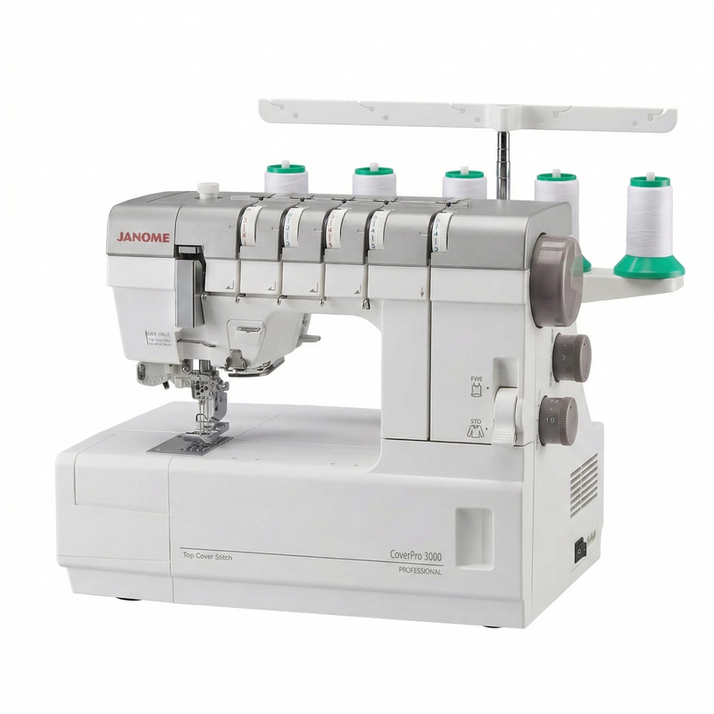 Janome CoverPro 3000 Professional Heavy-Duty Coverstitch Machine