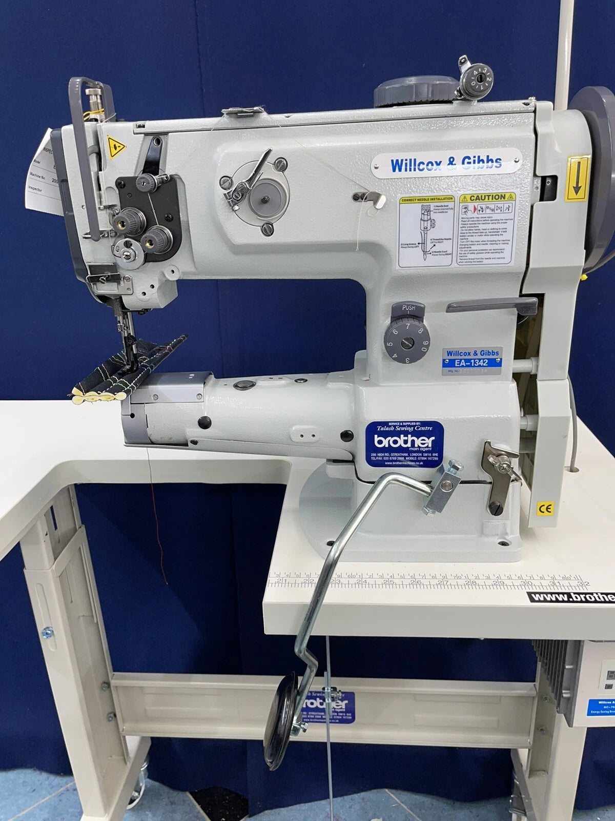 Wilcox & Gibbs EA 1342 Cylinder Arm Walking Foot Industrial Sewing Machine