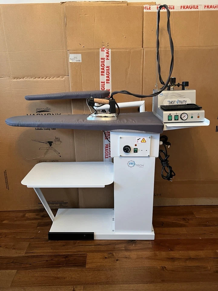M-TECH SMART BS-508 Industrial Vacuum & Heated Ironing Table with 2.8L Steam Boiler - Made in Italy
