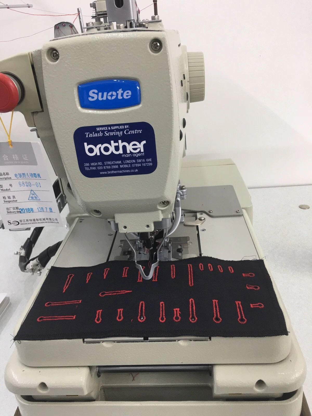 Suote ST-9820 Electronic Keyhole Buttonhole Industrial Sewing Machine